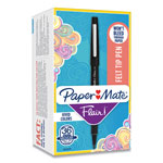 Papermate® Point Guard Flair Stick Porous Point Pen, Bold 1.4mm, Black Ink/Barrel, 36/Box view 4