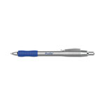 Papermate® Profile Ballpoint Pen, Retractable, Medium 1 mm, Blue Ink, Blue/Silver Barrel, 2/Pack view 1