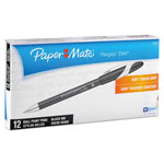 Papermate® FlexGrip Elite Stick Ballpoint Pen, Medium 1mm, Black Ink/Barrel, Dozen view 2