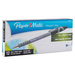 Papermate® FlexGrip Ultra Retractable Ballpoint Pen, 0.8mm, Black Ink, Gray/Black Barrel, Dozen view 1