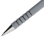 Papermate® FlexGrip Ultra Stick Ballpoint Pen, Fine 0.8mm, Black Ink, Gray Barrel, Dozen view 3