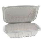 Pactiv Vented Microwavable Hinged-Lid Takeout Container, 9 x 6 x 2.75, White, 170/Carton view 1