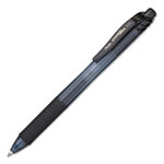 Pentel EnerGel-X Retractable Gel Pen, 0.7 mm Metal Tip, Black Ink/Barrel, 24/Pack view 1