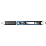 Pentel EnerGel RTX Retractable Gel Pen, Fine 0.5mm, Black Ink, Silver/Black Barrel view 1