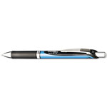 Pentel EnerGel RTX Retractable Gel Pen, Fine 0.5mm, Black Ink, Silver/Black Barrel view 2