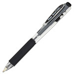 Pentel WOW! Retractable Gel Pen, Medium 0.7 mm, Black Ink, Clear/Black Barrel, 24/Pack view 1