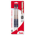 Pentel Quicker Clicker Mechanical Pencil, 0.5 mm, HB (#2.5), Black Lead, Smoke Barrel, 2/Pack view 1