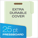 Pendaflex Heavy-Duty Pressboard Folders w/ Embossed Fasteners, Letter Size, Green, 25/Box view 1