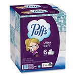 Puffs Ultra Soft Facial Tissue, 2-Ply, White, 124 Sheets/Box, 6 Boxes/Pack, 4 Packs/Carton view 2