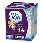 Puffs Ultra Soft Facial Tissue, 2-Ply, White, 124 Sheets/Box, 6 Boxes/Pack, 4 Packs/Carton view 5