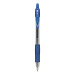 Pilot G2 Premium Retractable Gel Pen, 0.5mm, Blue Ink, Smoke Barrel, Dozen view 1