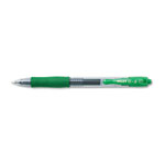 Pilot G2 Premium Retractable Gel Pen, 0.7mm, Green Ink, Smoke Barrel, Dozen view 1