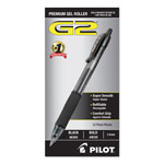 Pilot G2 Premium Retractable Gel Pen, Bold 1mm, Black Ink, Smoke Barrel, Dozen view 2