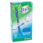 Pilot B2P Bottle-2-Pen Retractable Ballpoint Pen, 0.7mm, Blue Ink, Translucent Blue Barrel, Dozen view 1
