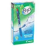 Pilot B2P Bottle-2-Pen Retractable Ballpoint Pen, 1mm, Red Ink, Translucent Blue Barrel, Dozen view 1