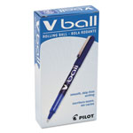 Pilot VBall Liquid Ink Stick Roller Ball Pen, 0.5mm, Blue Ink/Barrel, Dozen view 1