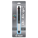 Pilot Dr. Grip 4 + 1 Retractable Ballpoint Pen/Pencil, BK/BE/GN/Red Ink, Black Barrel view 1