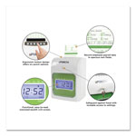 uPunch HN1500 Electronic Non-Calculating Time Clock Bundle, LCD Display, Beige/Green view 2