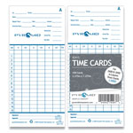 Pyramid Time Clock Cards for Pyramid Technologies 2000/6000, Two Sides, 3.38 x 7.44, 100/Pack view 1