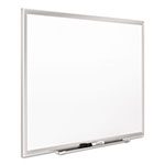 Quartet® Classic Series Porcelain Magnetic Board, 48 x 36, White, Silver Alum. Frame view 2