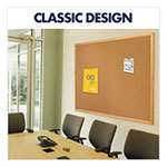 Quartet® Classic Series Cork Bulletin Board, 60 x 36, Oak Finish Frame view 5