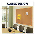 Quartet® Classic Series Cork Bulletin Board, 72 x 48, Oak Finish Frame view 5