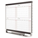 Quartet® Prestige 2 Magnetic Total Erase 4-Month Calendar, 48 x 36, Graphite Color Frame view 2
