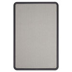 Quartet® Contour Fabric Bulletin Board, 48 x 36, Gray Surface, Black Plastic Frame view 5