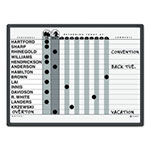 Quartet® Magnetic Employee In/Out Board, Porcelain, 24 x 18, Gray/Black, Aluminum Frame view 1