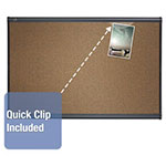 Quartet® Prestige Bulletin Board, Brown Graphite-Blend Surface, 48 x 36, Aluminum Frame view 1