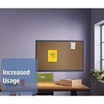 Quartet® Prestige Bulletin Board, Brown Graphite-Blend Surface, 48 x 36, Aluminum Frame view 3