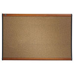 Quartet® Prestige Bulletin Board, Brown Graphite-Blend Surface, 48 x 36, Cherry Frame view 5