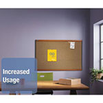 Quartet® Prestige Bulletin Board, Brown Graphite-Blend Surface, 72 x 48, Cherry Frame view 3