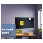 Quartet® Prestige Embossed Foam Bulletin Board, 48 x 36, Black, Aluminum Frame view 3