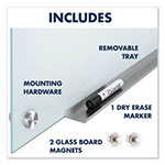 Quartet® Infinity Magnetic Glass Marker Board, 36 x 24, White view 3