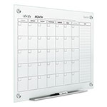 Quartet® Infinity Magnetic Glass Calendar Board, 36 x 24 view 1