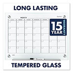 Quartet® Infinity Magnetic Glass Calendar Board, 36 x 24 view 3