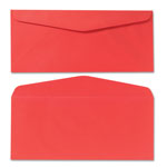 Quality Park Colored Envelope, #10, Bankers Flap, Gummed Closure, 4.13 x 9.5, Red, 25/Pack view 2