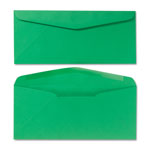 Quality Park Colored Envelope, #10, Bankers Flap, Gummed Closure, 4.13 x 9.5, Green, 25/Pack view 1