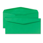 Quality Park Colored Envelope, #10, Bankers Flap, Gummed Closure, 4.13 x 9.5, Green, 25/Pack view 3
