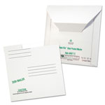 Quality Park Redi-File Disk Pocket/Mailer, CD/DVD, Square Flap, Perforated Flap Closure, 6 x 5.88, White, 10/Pack view 3