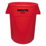Rubbermaid Brute Vented Trash Receptacle, Round, 44 gal, Red view 1