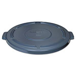 Rubbermaid Vented Round BRUTE Lid, 24.5 dia x 1.5h, Gray view 2
