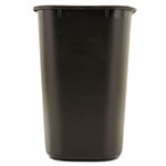 Rubbermaid Deskside Plastic Wastebasket, Rectangular, 7 gal, Black view 1