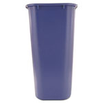 Rubbermaid Large Deskside Recycle Container w/Symbol, Rectangular, Plastic, 41.25qt, Blue view 1