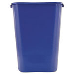 Rubbermaid Large Deskside Recycle Container w/Symbol, Rectangular, Plastic, 41.25qt, Blue view 2