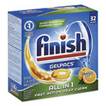 Finish® Dish Detergent Gelpacs, Orange Scent, Box of 32 Gelpacs, 8 Boxes/Carton view 1