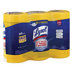 Lysol Disinfecting Wipes, 7 x 8, Lemon and Lime Blossom, 80 Wipes/Canister, 3 Canisters/Pack, 2 Packs/Carton view 1