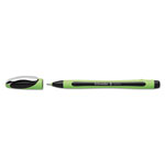 Schneider Xpress Fineliner Porous Point Pen, Stick, Medium 0.8 mm, Black Ink, Black/Green Barrel, 10/Box view 3