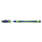 Schneider Xpress Fineliner Porous Point Pen, Stick, Medium 0.8 mm, Blue Ink, Blue/Green Barrel, 10/Box view 3